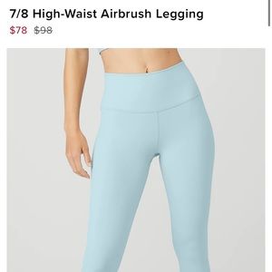 SOLD 7/8 Airbrush leggings Chalk Blue Alo Yoga